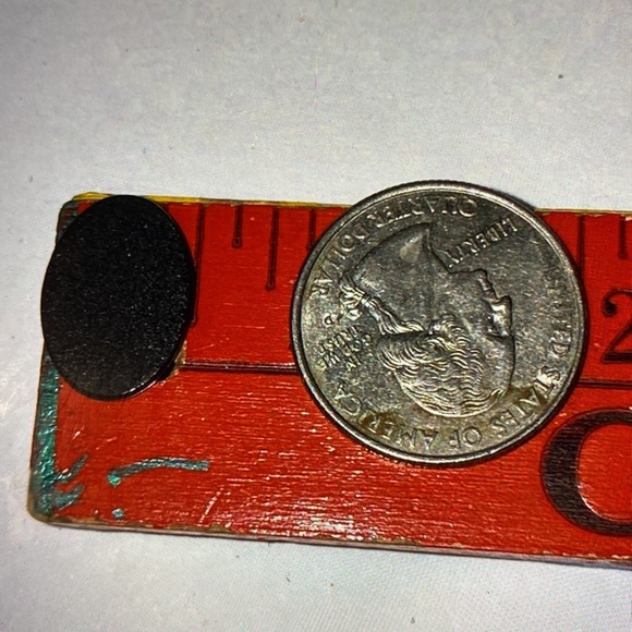 Vintage, black, onyx stone, Virgo zodiac - Picture 5 of 6